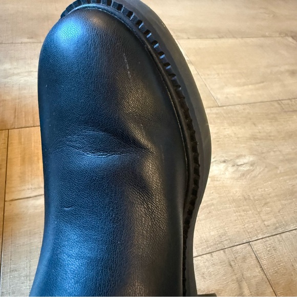 Blowfish Malibu Vienna boot vegan zipper stacked heel black size 8 - Picture 10 of 15